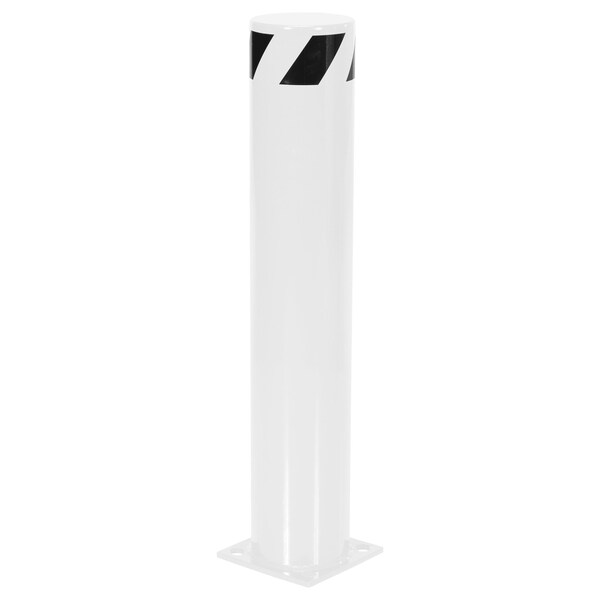 Vestil STEEL PIPE SAFETY BOLLARD 36"X6.5" WHITE BOL-36-6.5-WT - main